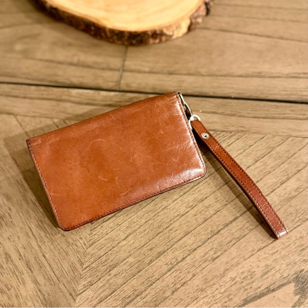 HOBO International Cognac Leather Clutch